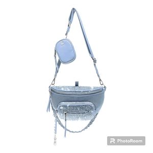 STEVE MADDEN Light Blue Rhinestone Purse